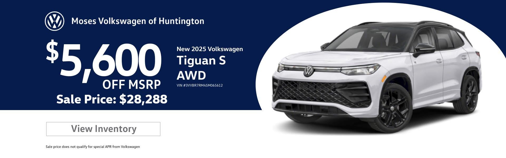 2025 Tiguan S January Offer