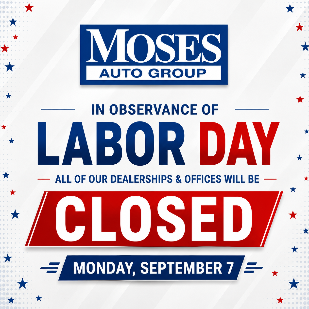 Labor Day Hours